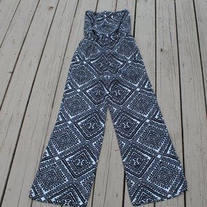 SIEVERCUTE Strapless Jumpsuit Black/White S